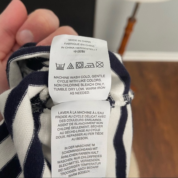 J.Crew Collection Navy & White Striped Maxi Dress - Picture 10 of 10